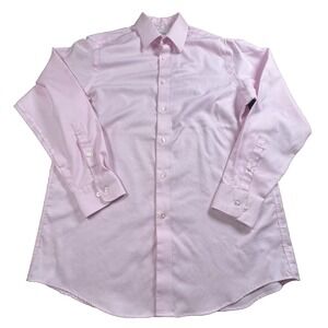 Calvin Klein Men's Pink Dress Button Up Stretch‎ Shirt Size Medium M 15.5 32/33